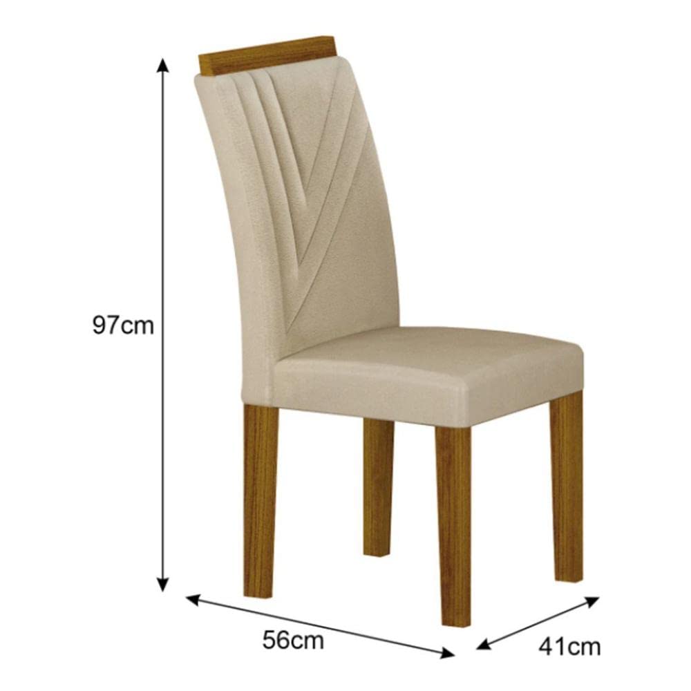 Conjunto Sala de Jantar Mesa Tampo MDF/MDP com 4 Cadeiras Miami - Imagem 3