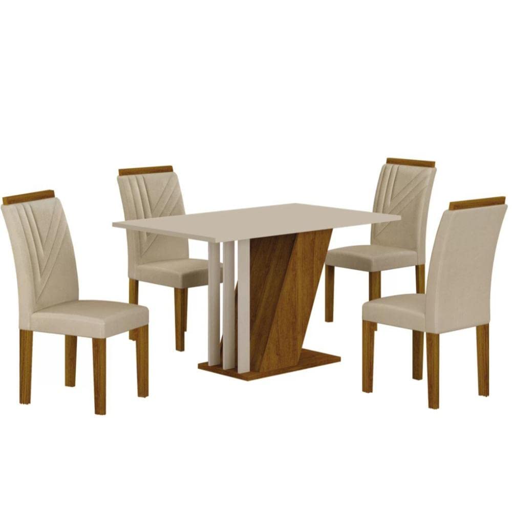 Conjunto Sala de Jantar Mesa Tampo MDF/MDP com 4 Cadeiras Miami - Imagem 5