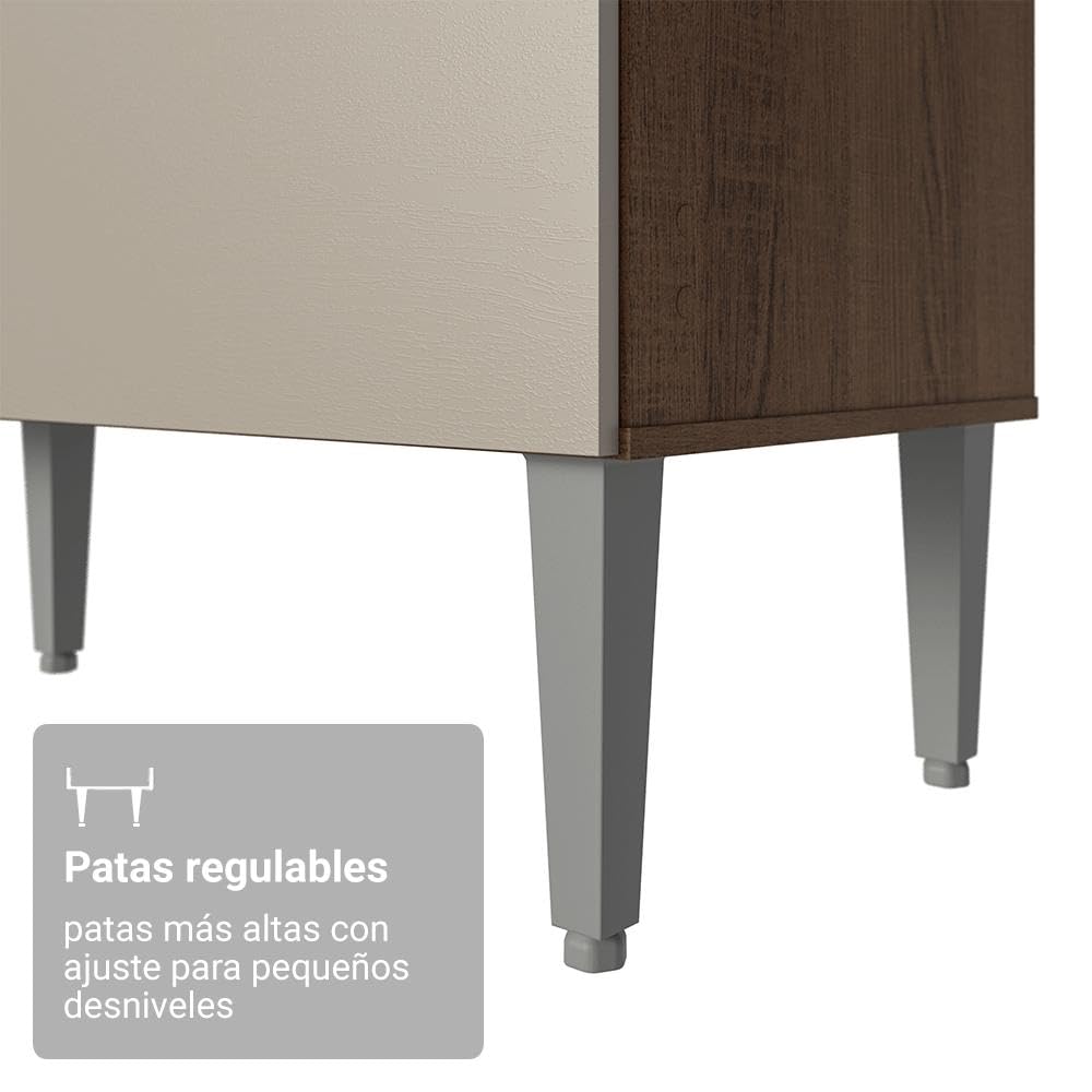 Armário de Cozinha Compacta 196cm Rustic/crema Aura Madesa - Imagem 2