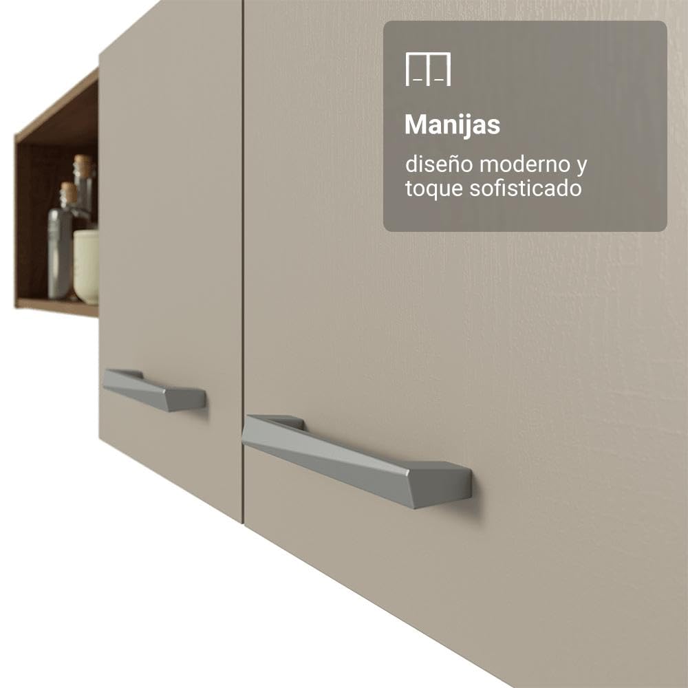 Armário de Cozinha Compacta 196cm Rustic/crema Aura Madesa - Imagem 5