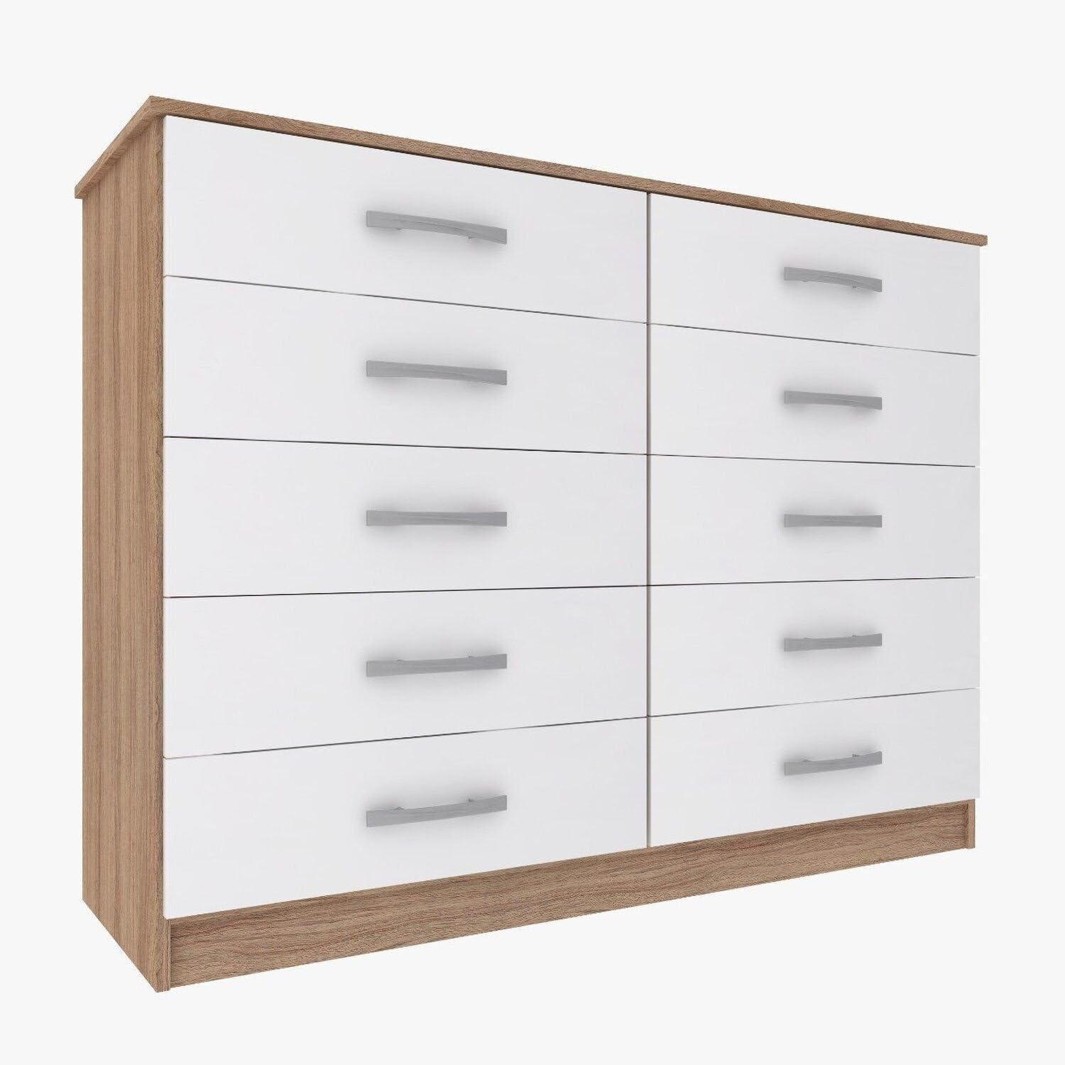 Cômoda para Quarto 10 Gavetas Premium Marbela Branco - Imagem 5