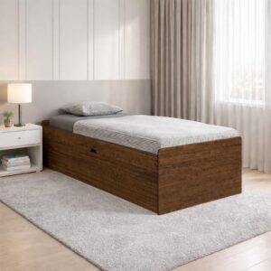 Cama Box Baú Solteiro 0,88 MDF Reforçada Framar Malbec
