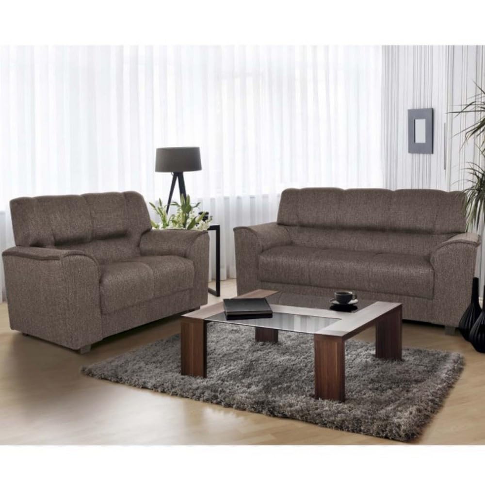 Conjunto Sofá Gobelain 2 e 3 Lugares Marrom, Suporta até 110 kg por Assento, 3 Lugares: 93 x 179 x 82 cm, 2 Lugares: 93 x 137 x 82 cm