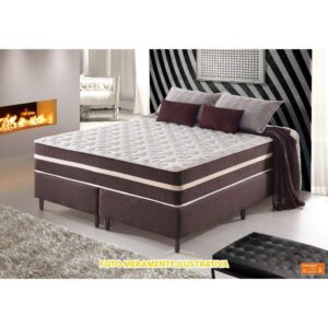 Cama Box Casal + Colchão De Molas - Anjos - Classic Superlastic 138cm