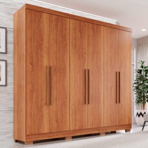 Guarda-roupa Casal 6 Portas 2 Gavetas França Cinamomo
