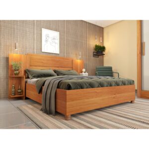 Cama Casal Monaco Com Cabeceira Extensivel E 2 Mesas De Cabeceiras Cinamomo